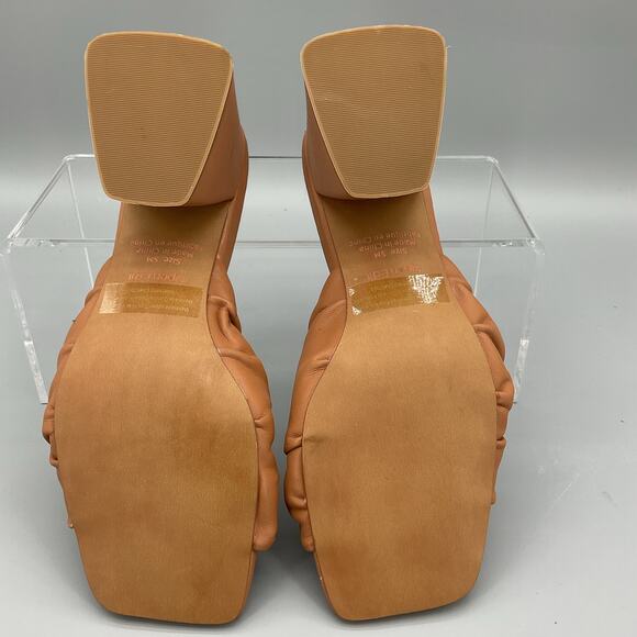 NEW Open Edit Women’s Cora Block Heel Mules Tan Size 5M - Picture 8 of 10